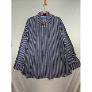 Paul & Shark Royal Yacht Club Button Down Long Sleeve Shirt Blue Stripe 3XL